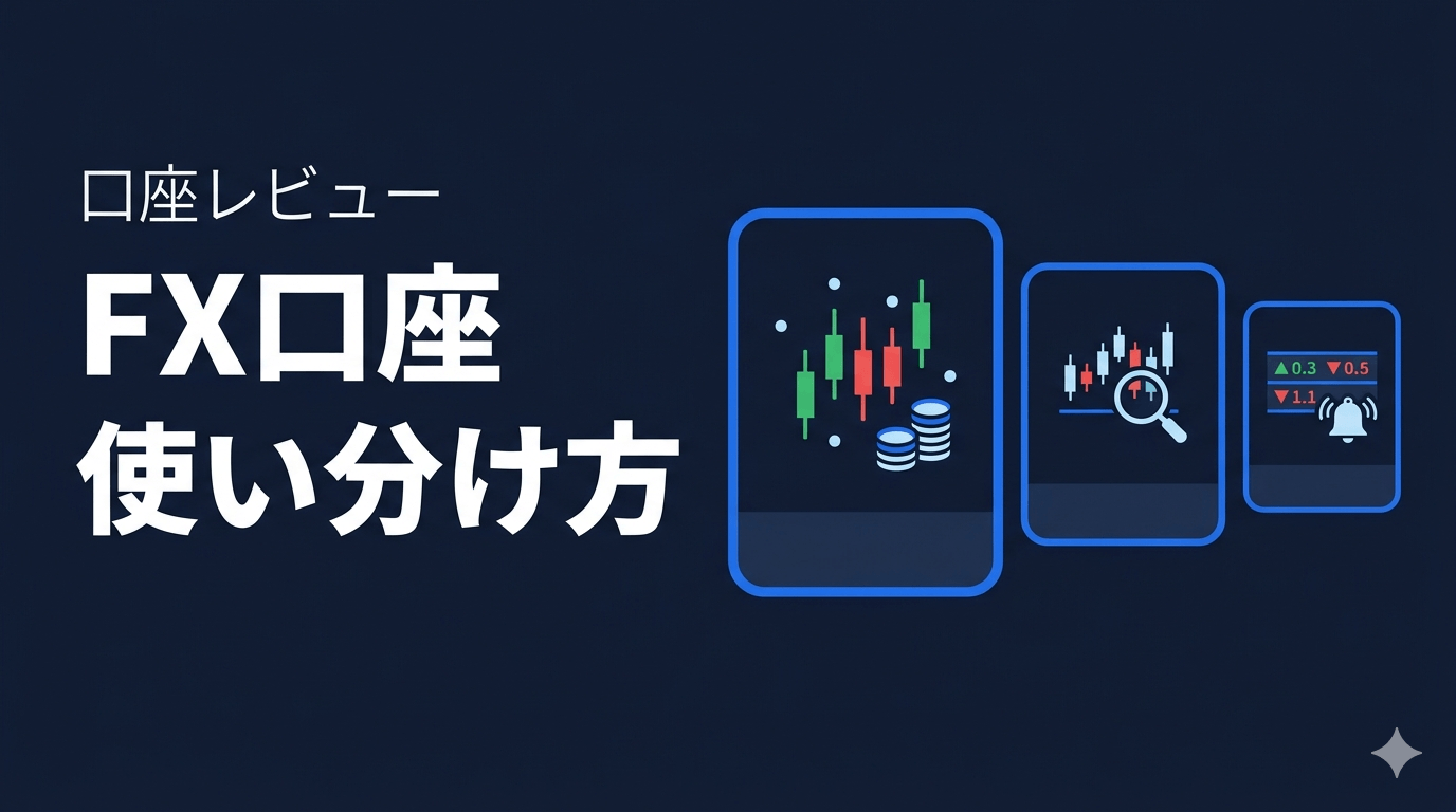FX口座の使い分け方｜現役トレーダーが実際に使う3口座を体験談で紹介